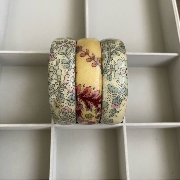 3) French Designer BRANT BANGLE BRACELETS made in FRANCE botanical design - Picture 4 of 7